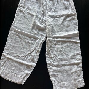 Women’s Eileen Fisher White Linen Drawstring Pants